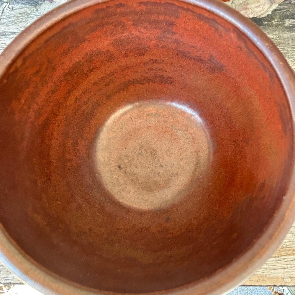 Handmade Studio Pottery Rustic Earthy Glazed Ceramic Bowl Signed Artist Mark - Picture 3 of 8